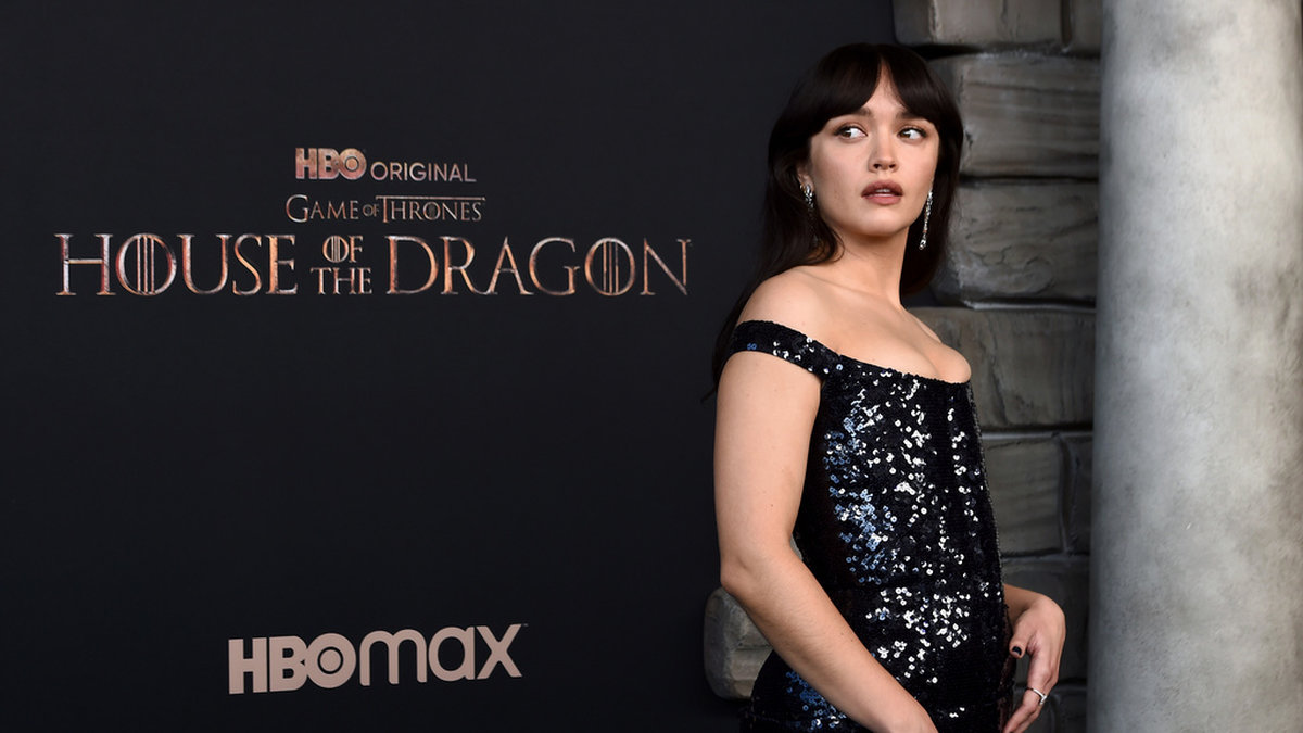 Skådespelaren Olivia Cooke i 'House of the dragon'. Arkivbild.