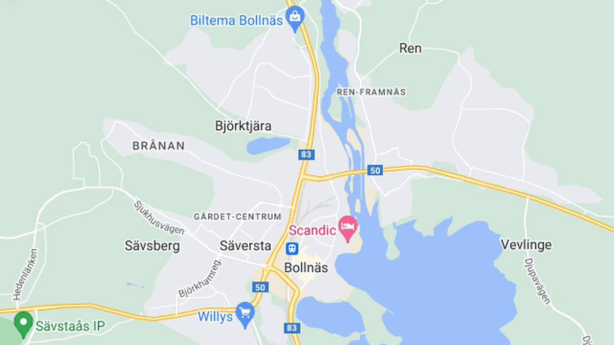 Google maps, Bollnäs