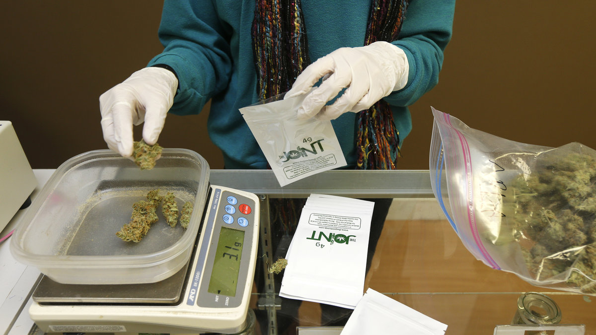 Marijuana paketeras i Seattle, Washington. I delstaten Washington har marijuana varit lagligt sedan november 2014.