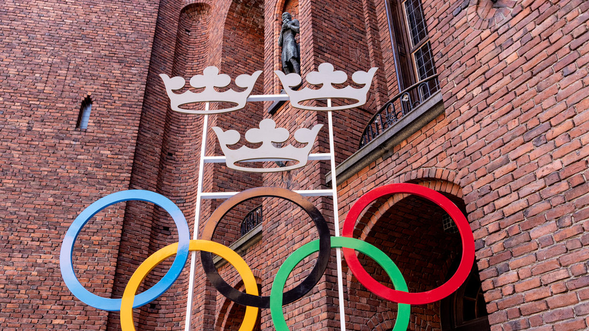 OS-ringarna vid Stockholms stadshus. Arkivbild.