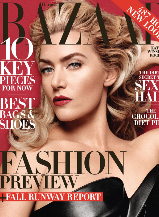 Kate Winslet på omslaget av amerikanska Harpers Bazaar. Kate Winslet på omslaget av amerikanska Harpers Bazaar.