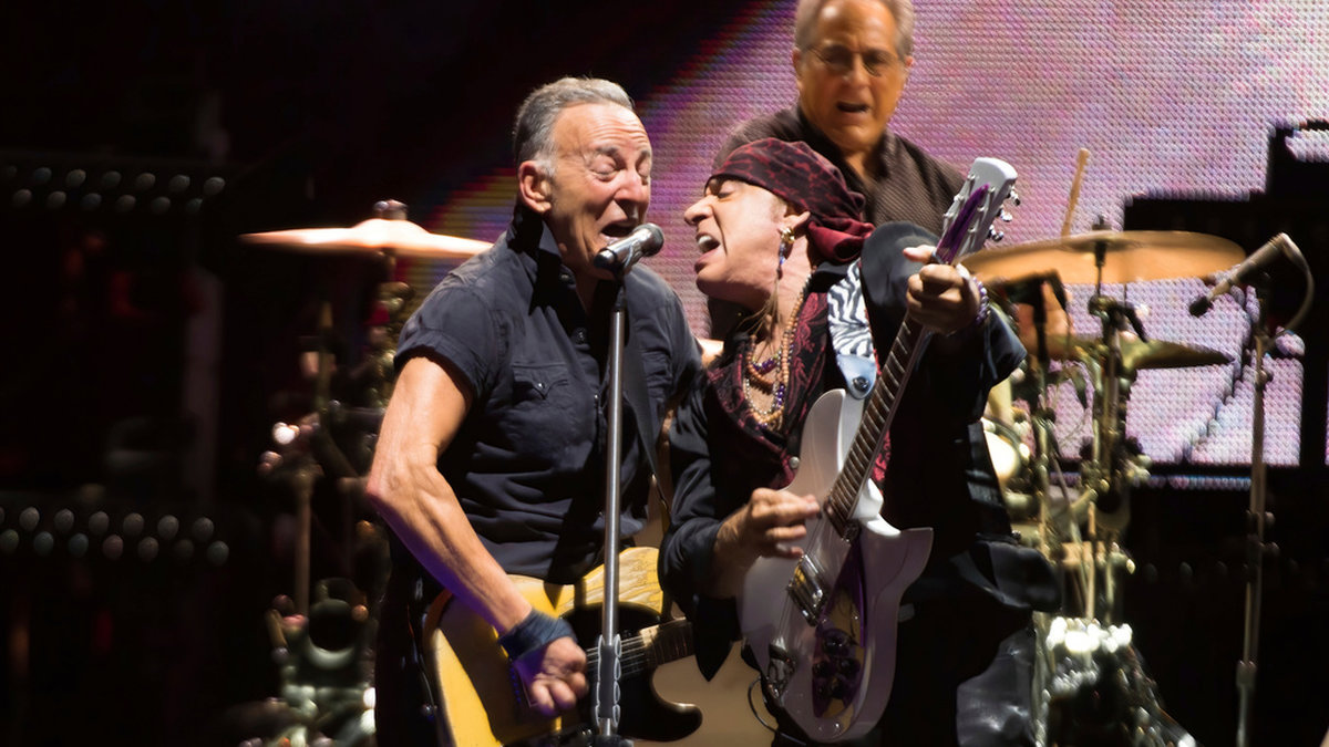 Bruce Springsteen och Steven Van Zandt under turnén 2023, innan 'Bossen' blev sjuk. Arkivbild.