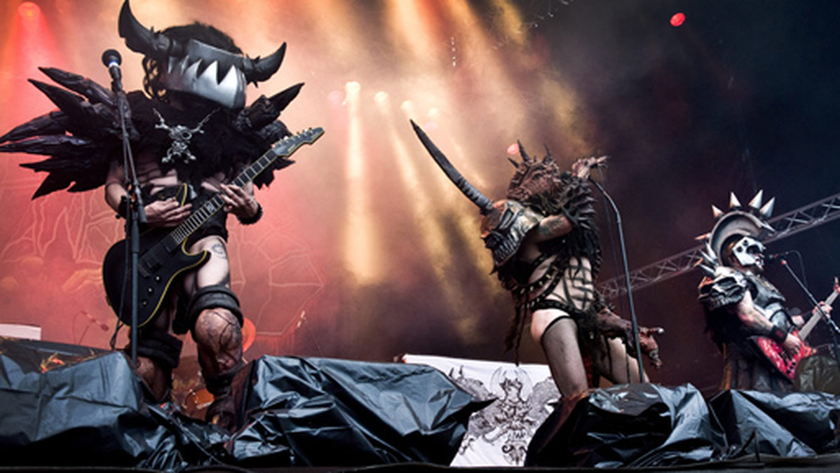 Metalbandet GWAR uppträder på Sweden Rock Festival 2011. 