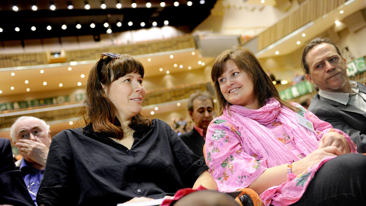 Här med utmanaren Mikaela Valtersson under kongressen 2011.