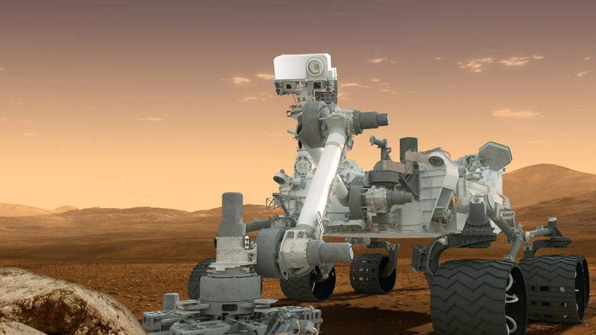 Nasas obemannade robotar undersöker Mars yta.