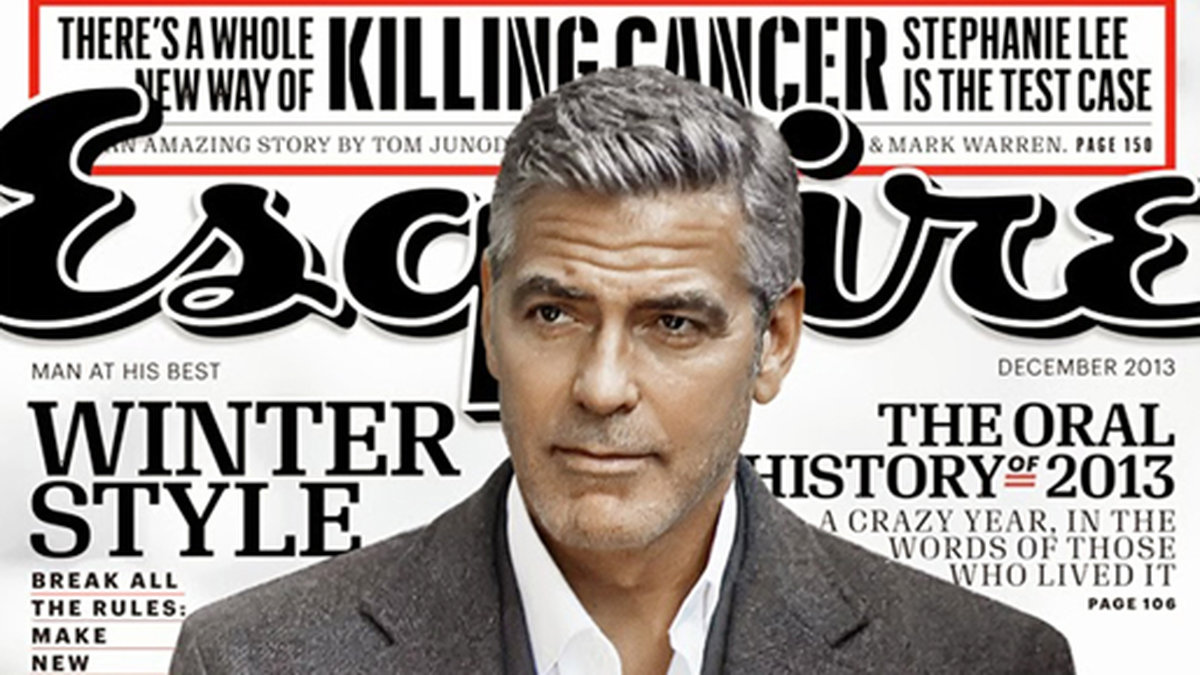 George Clooney pryder omslaget till Esquire.