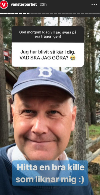 Jonas Sjöstedt ger råd på Instagram. Jonas Sjöstedt ger råd på Instagram.
