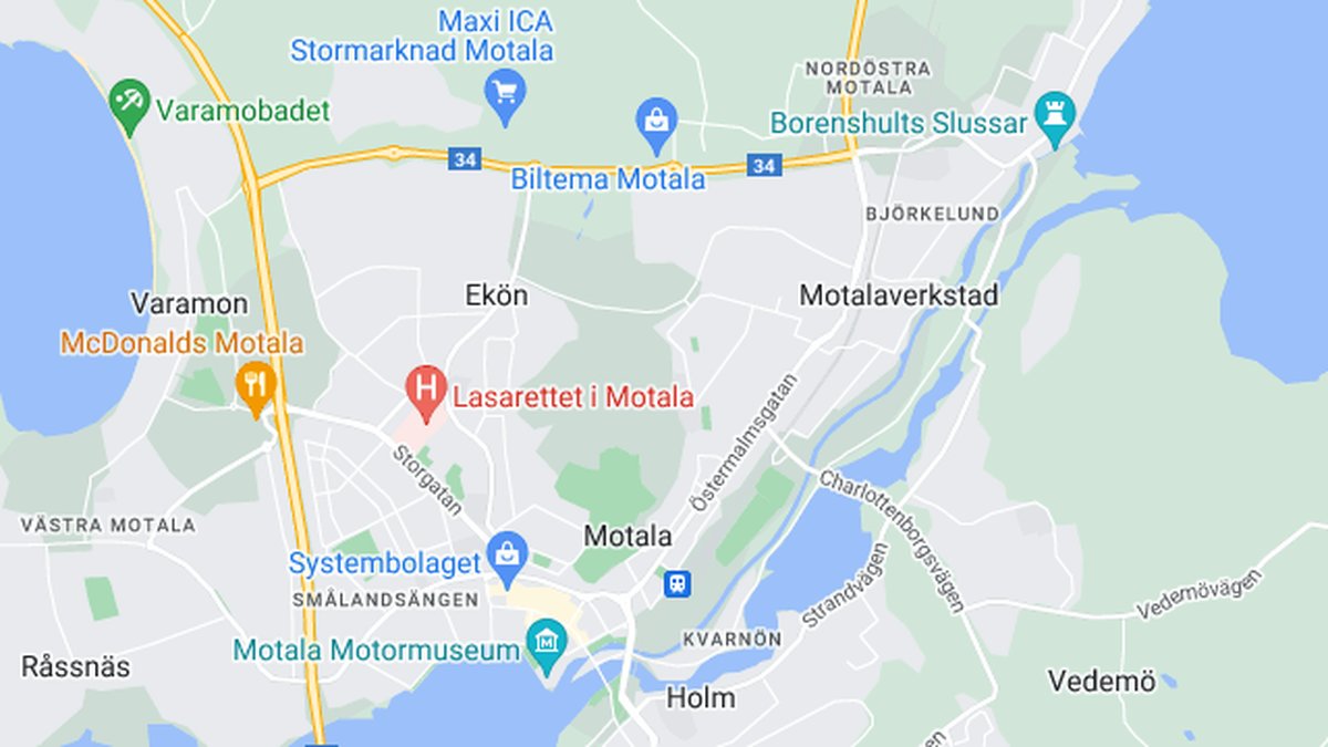 Google maps, Motala