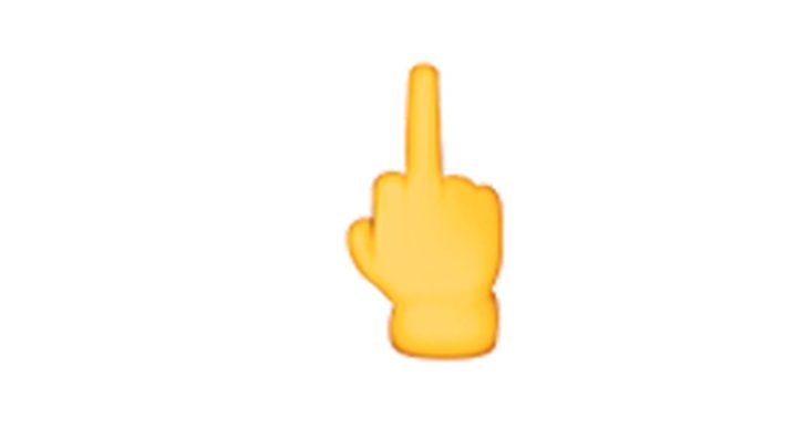 Emoji, långfinger