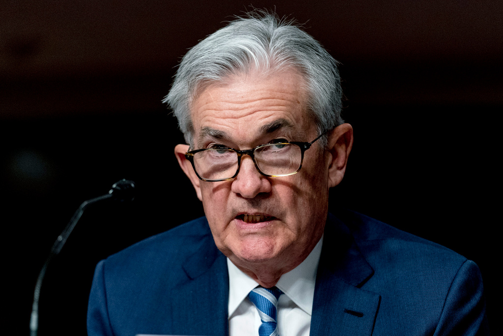 USA:s centralbank Federal Reserve (Fed), med Jerome Powell som chef, väntas vara pådrivande med penningpolitiska åtstramningar i år. Arkivbild.