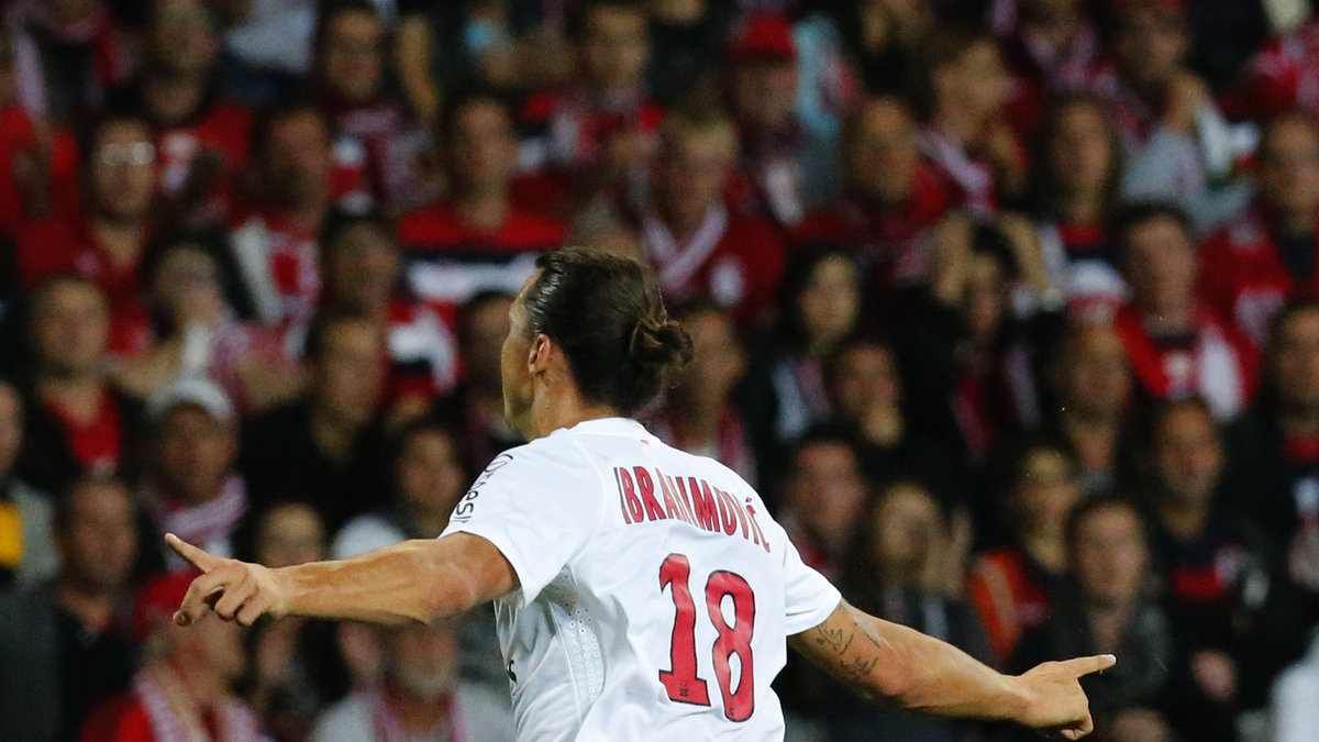 Zlatan Ibrahimovic hyllas efter sina två avgörande mål mot Lille.