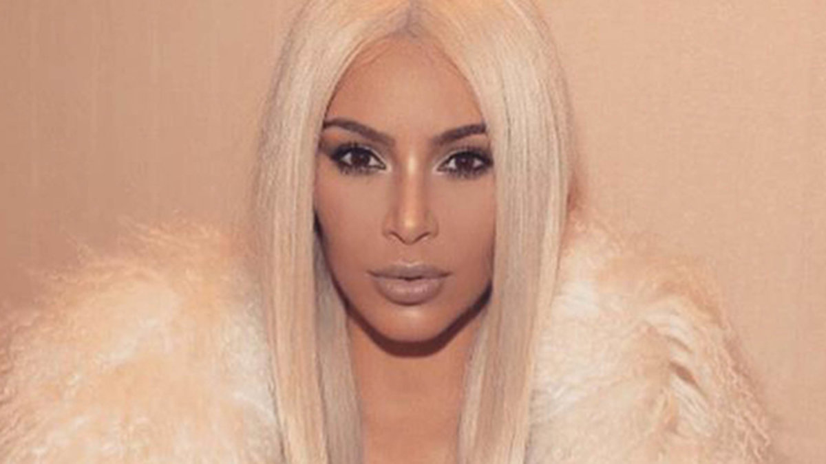 Kim Kardashian i ljust hår 2016. 