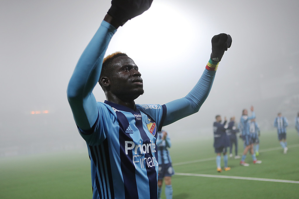 21-årige Aliou Badji lämnade Djurgården för Rapid Wien i februari i år. Bildkälla: TT 21-årige Aliou Badji lämnade Djurgården för Rapid Wien i februari i år. Bildkälla: TT