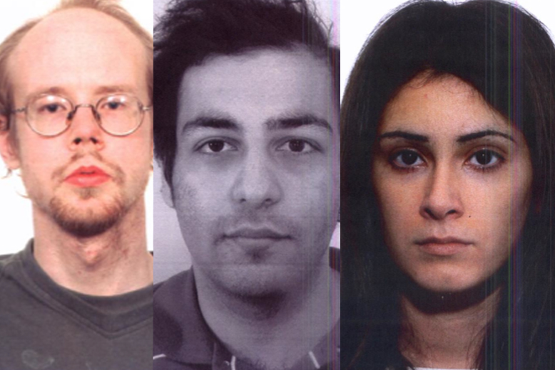 Magnus Dahlskog, Elias Vecalius och Parastou Namdar misstänks för att ha kidnappat 25-åringen från hans hem.