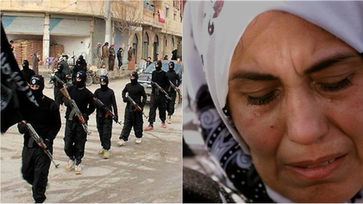 IS har bränt 19 yazidiska kvinnor till döds. Bilderna är tagna vid andra tillfällen.
Kvinnan på bilden har ingenting med händelsen att göra.