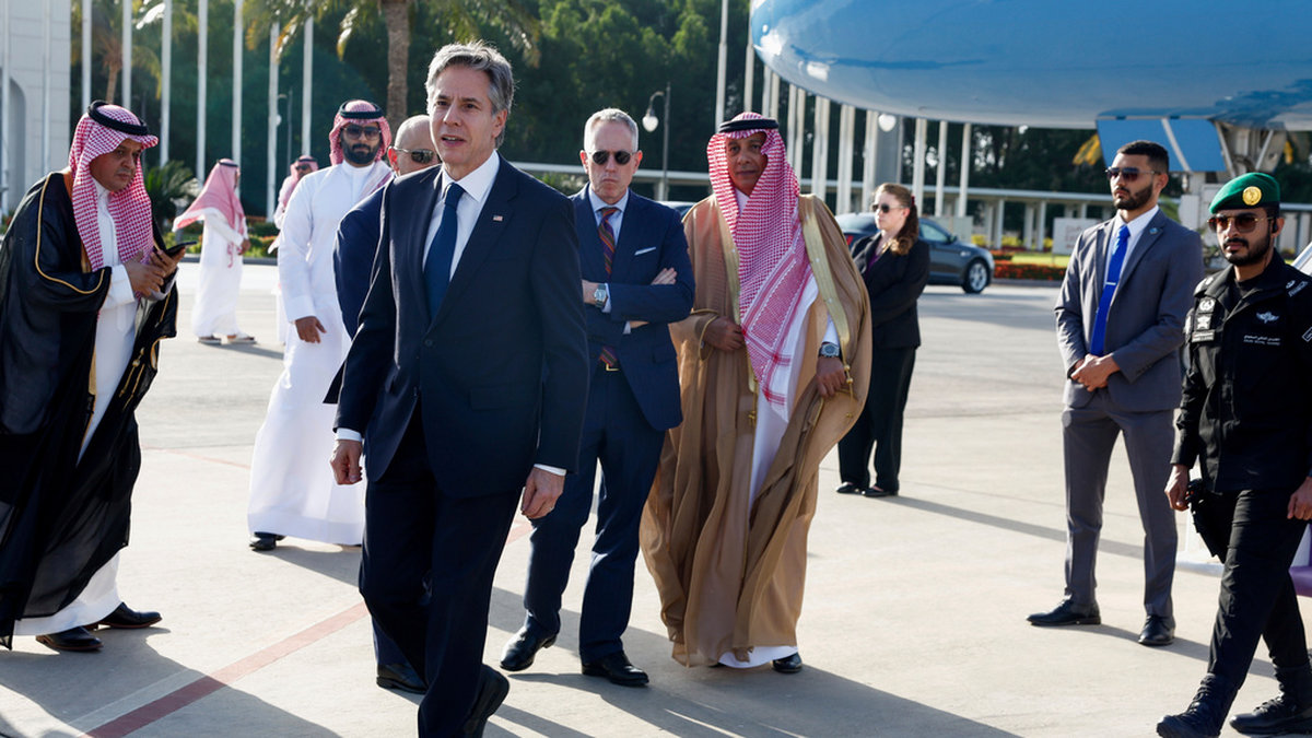 USA:s utrikesminister Antony Blinken i Jeddah i Saudiarabien på onsdagen.