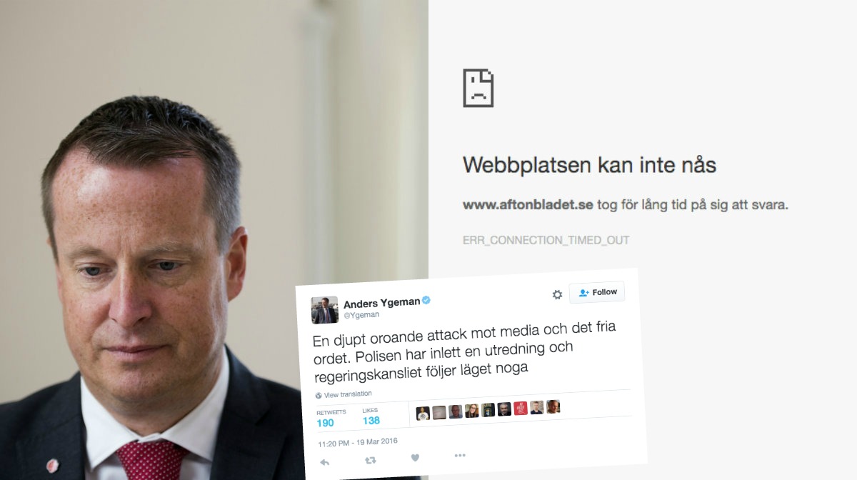 Hacker, Aftonbladet, Anders Ygeman, Inrikesminister, Cyberattack