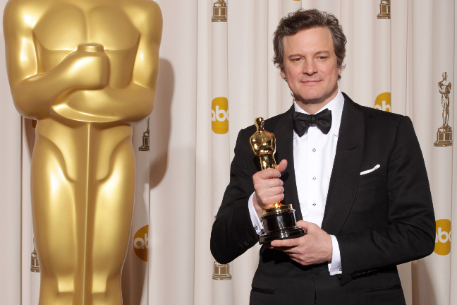 2011. Colin Firth för rollen som King George VI i The King's Speech. 2011. Colin Firth för rollen som King George VI i The King's Speech.