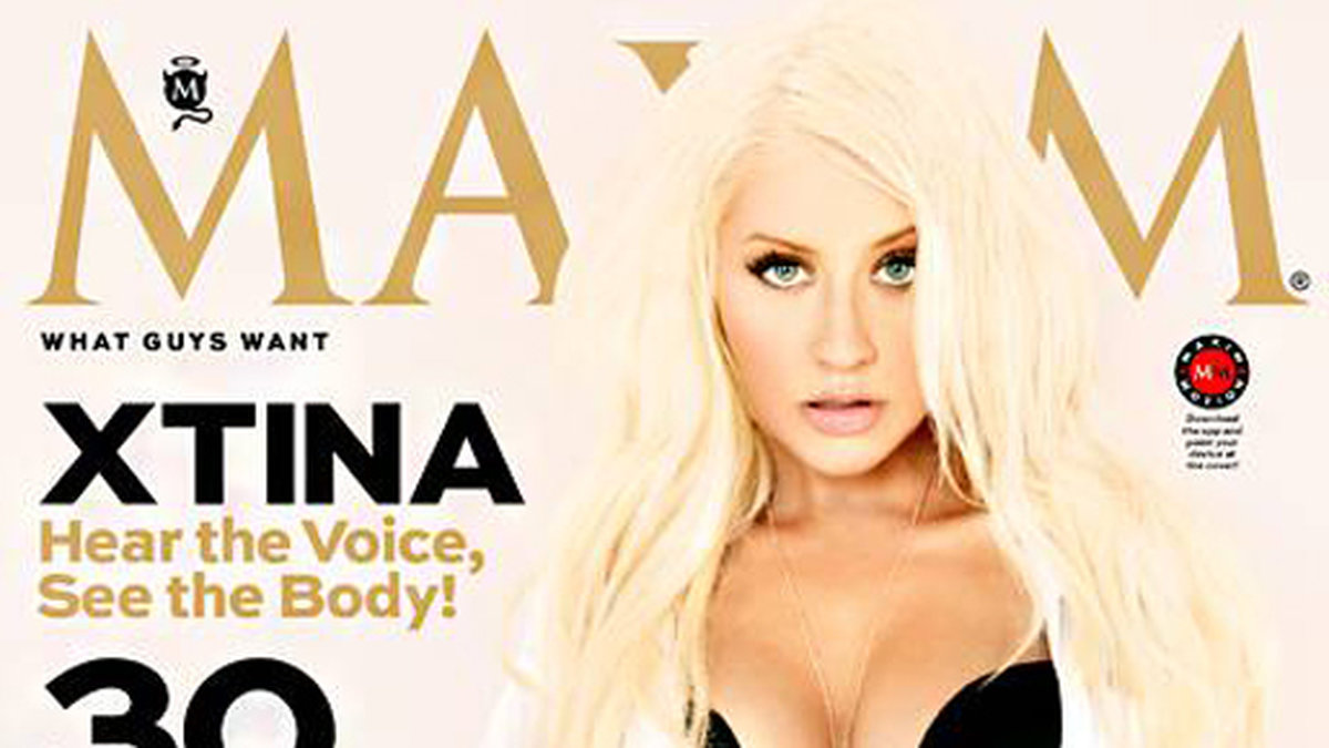 Christina Aguilera pryder omslaget till tidningen Maxim.