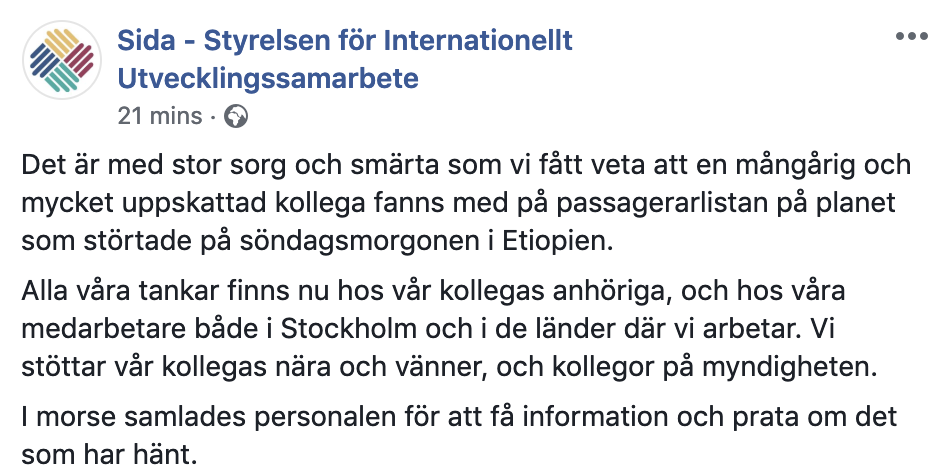 SIDA-anställd kvinna. SIDA-anställd kvinna.
