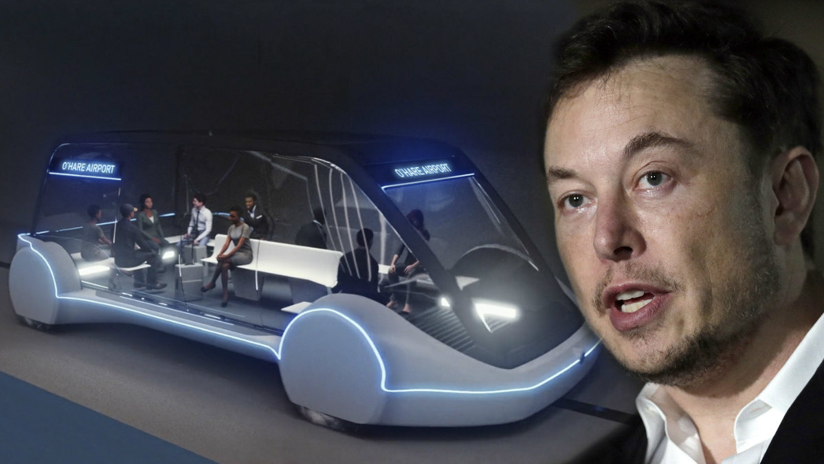 En höghastighetsbil, Elon Musk.