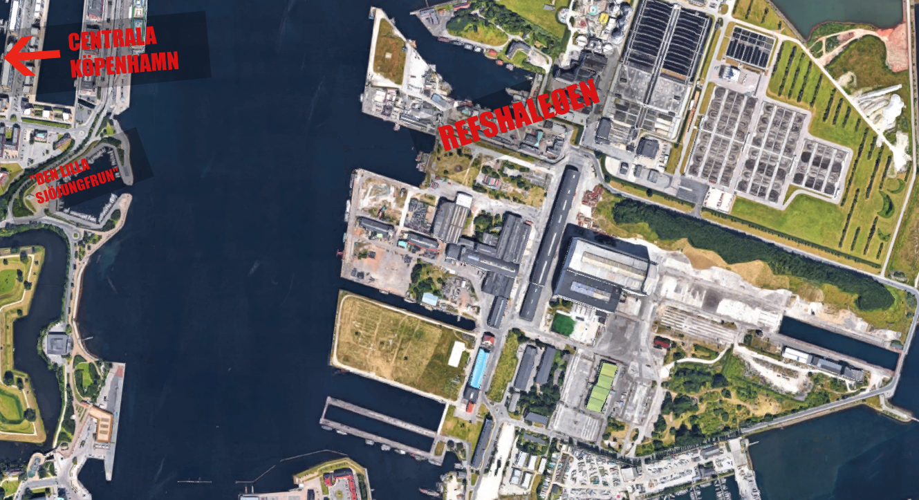 Refshaleøen utanför centrala Köpenhamn. Refshaleøen utanför centrala Köpenhamn.