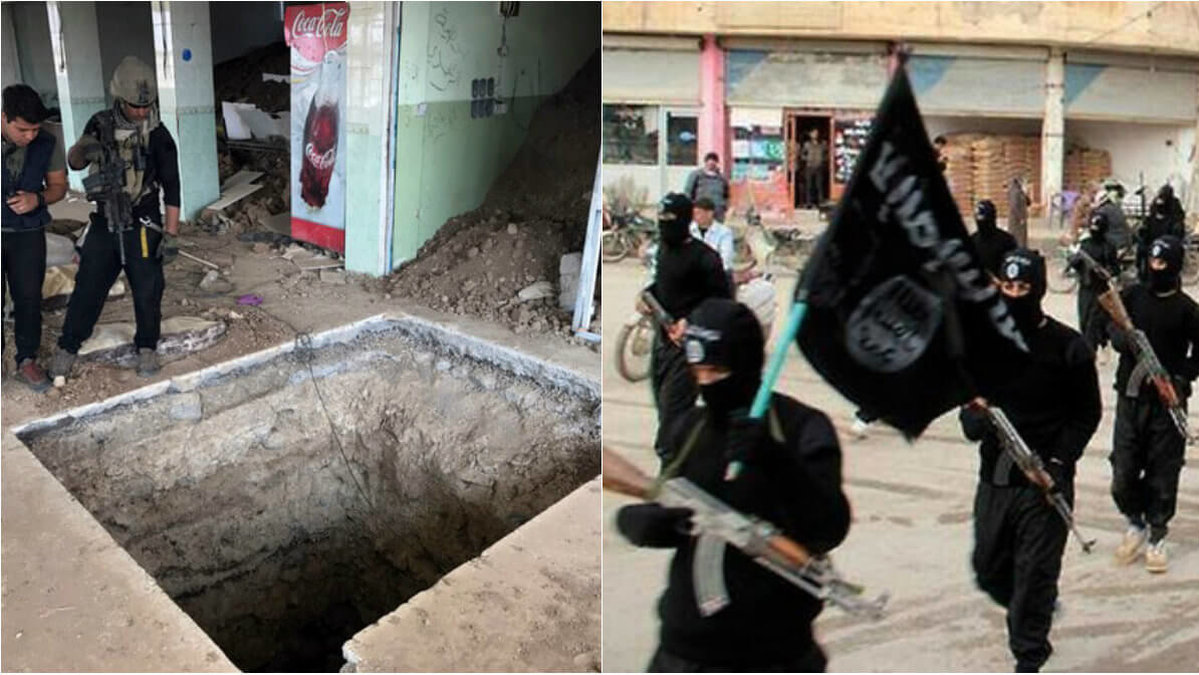 Irakiska styrkor har hittat IS hemliga bombfabrik.
