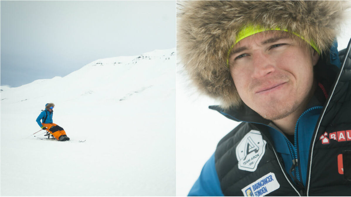 Aron Andersson ger sig ut på sitt nya äventyr – att bli den första rullstolsburne som skidar till Sydpolen.