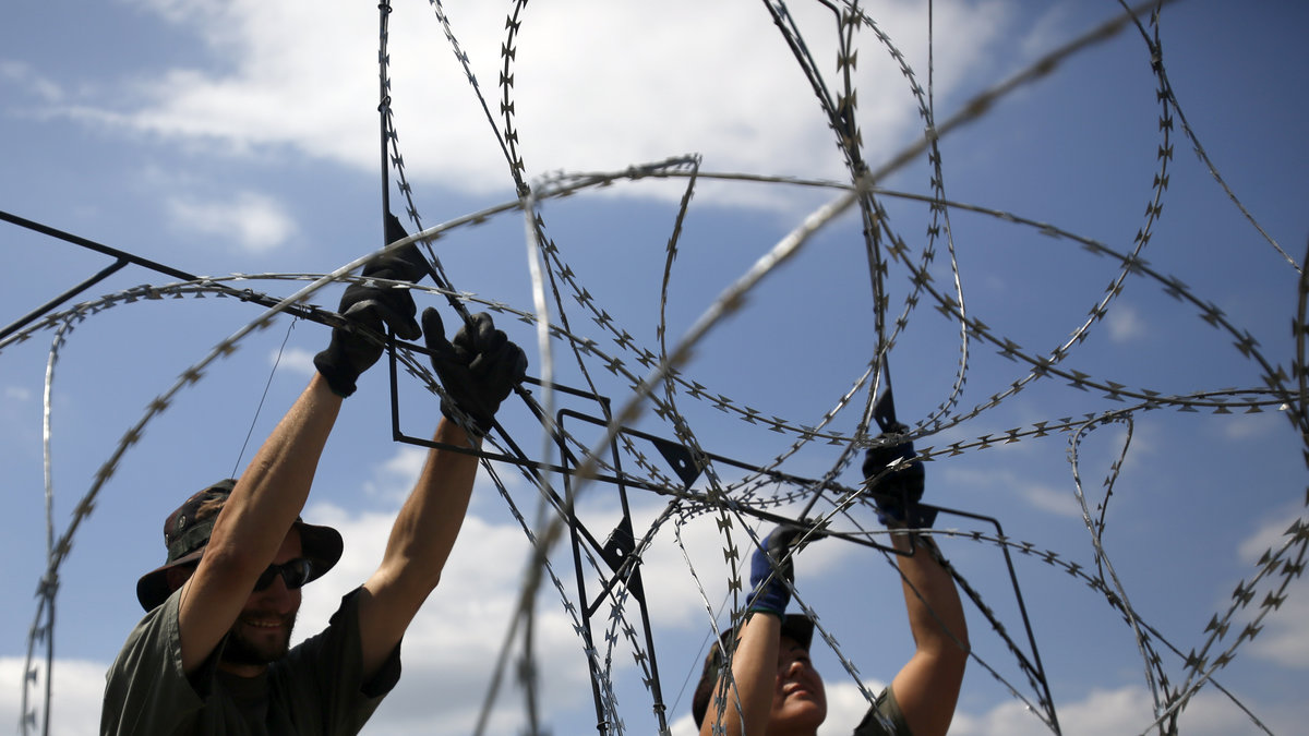 Wikström kritiserar det staket som Ungern just nu bygger vid gränsen mot Serbien.