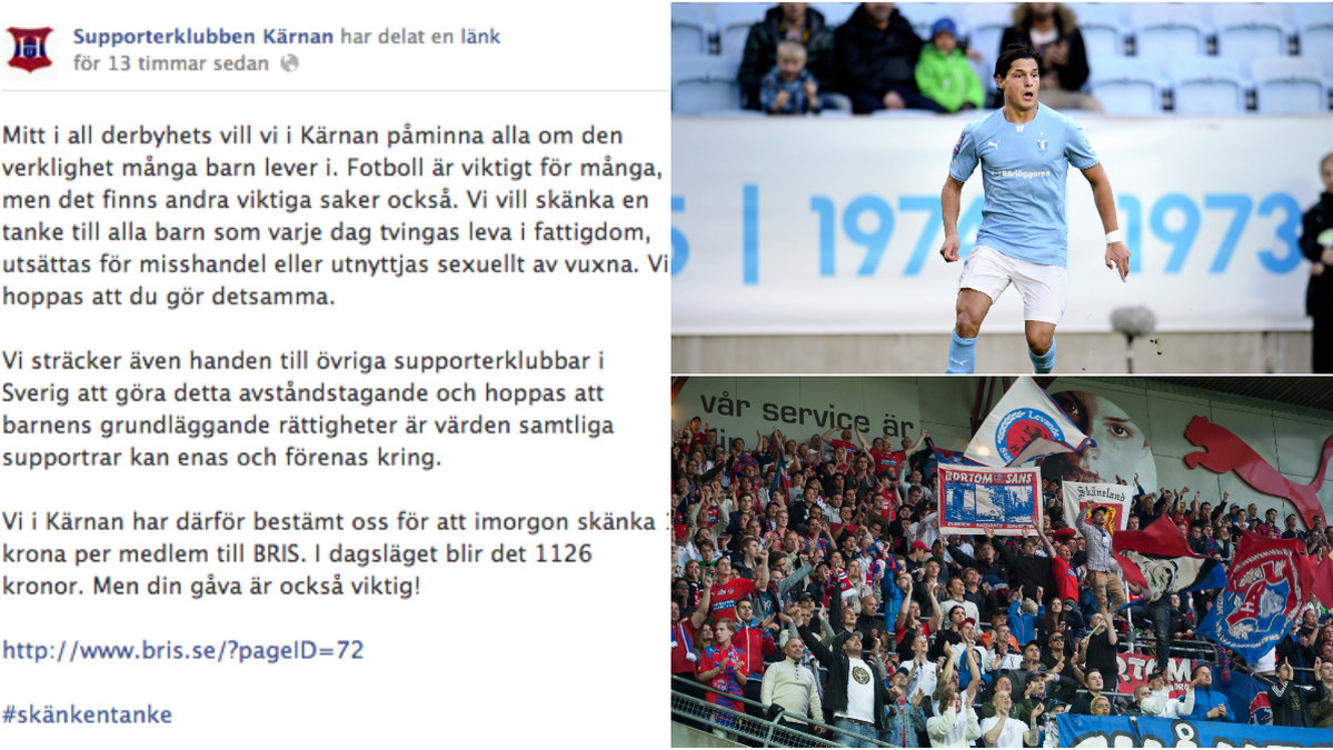 Helsingborgs supportergrupp skrev ett inlägg som många tar som ett hån mot Malmös Miiko Albornoz.