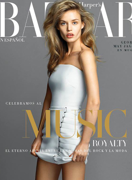 Georgia May Jagger på omslaget till Harpers Bazaar Mexiko. Georgia May Jagger på omslaget till Harpers Bazaar Mexiko.
