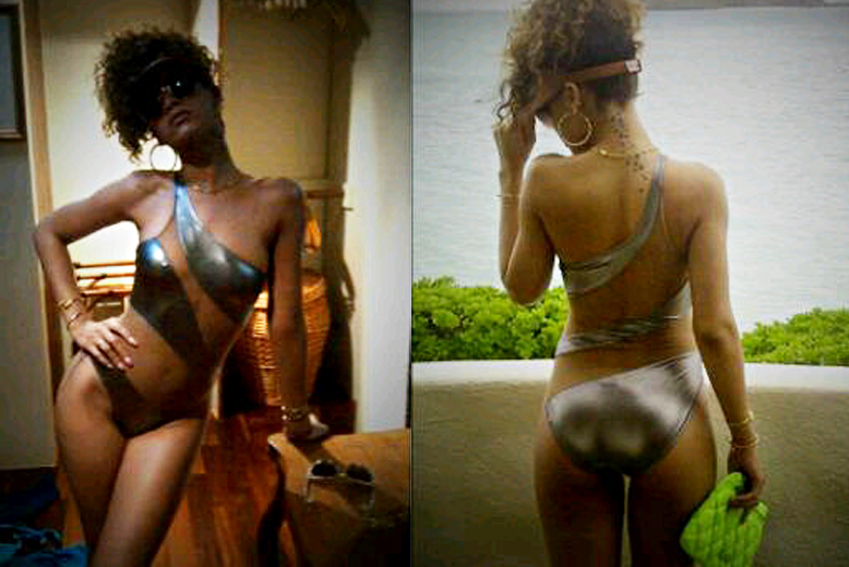 Rihanna är het och vågad på de privata bilderna.