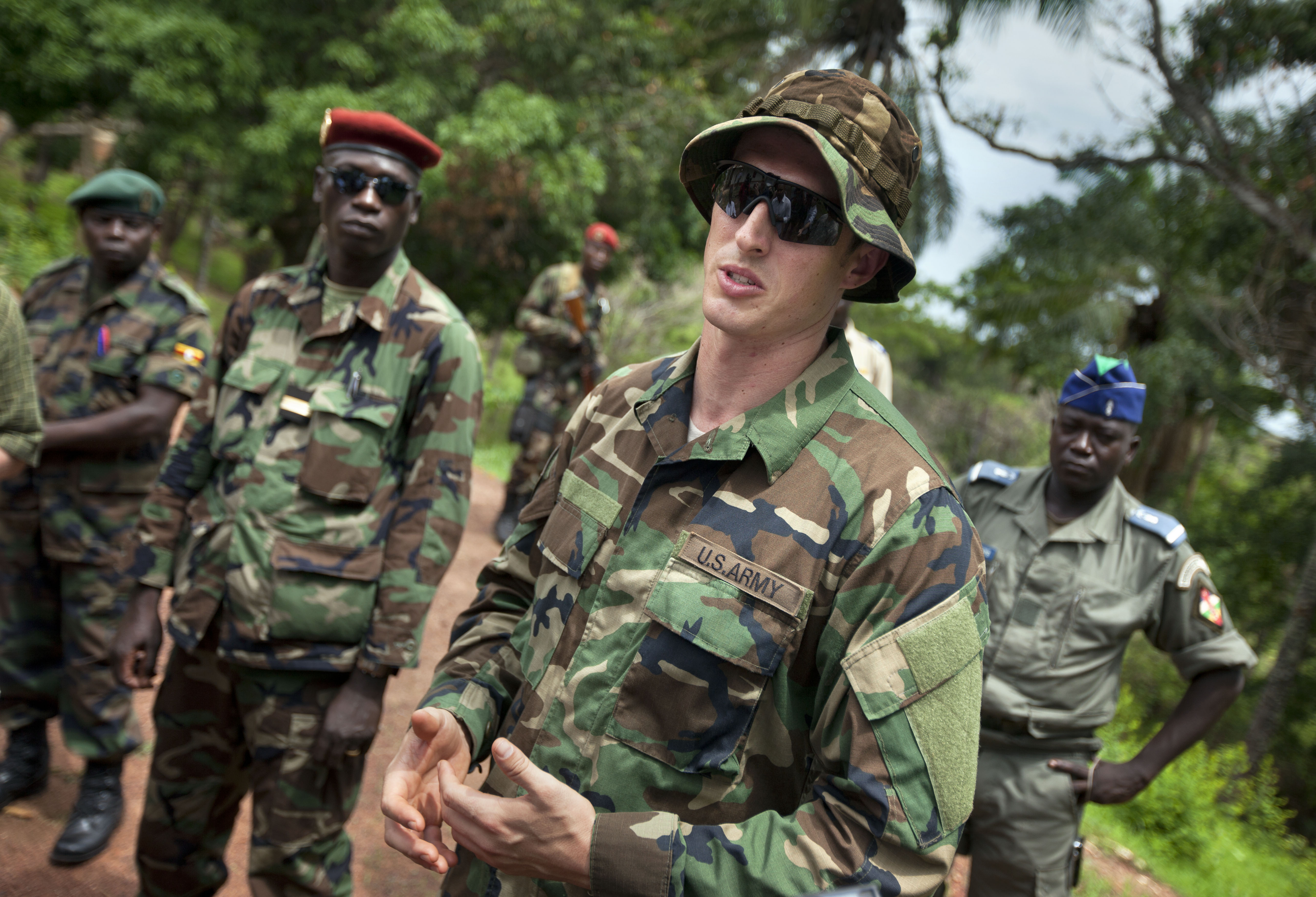 USA är sedan ett par år tillbaka i Centralafrika för att hjälpa de lokala styrkorna i jakten.