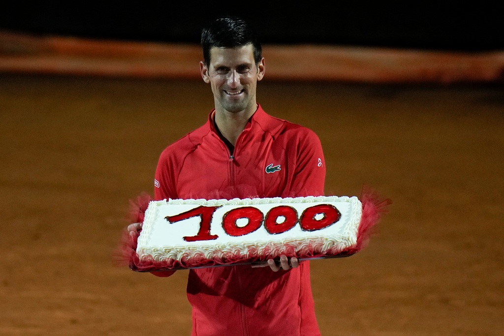Novak Djokovic har vunnit 1000 tennismatcher som proffs.