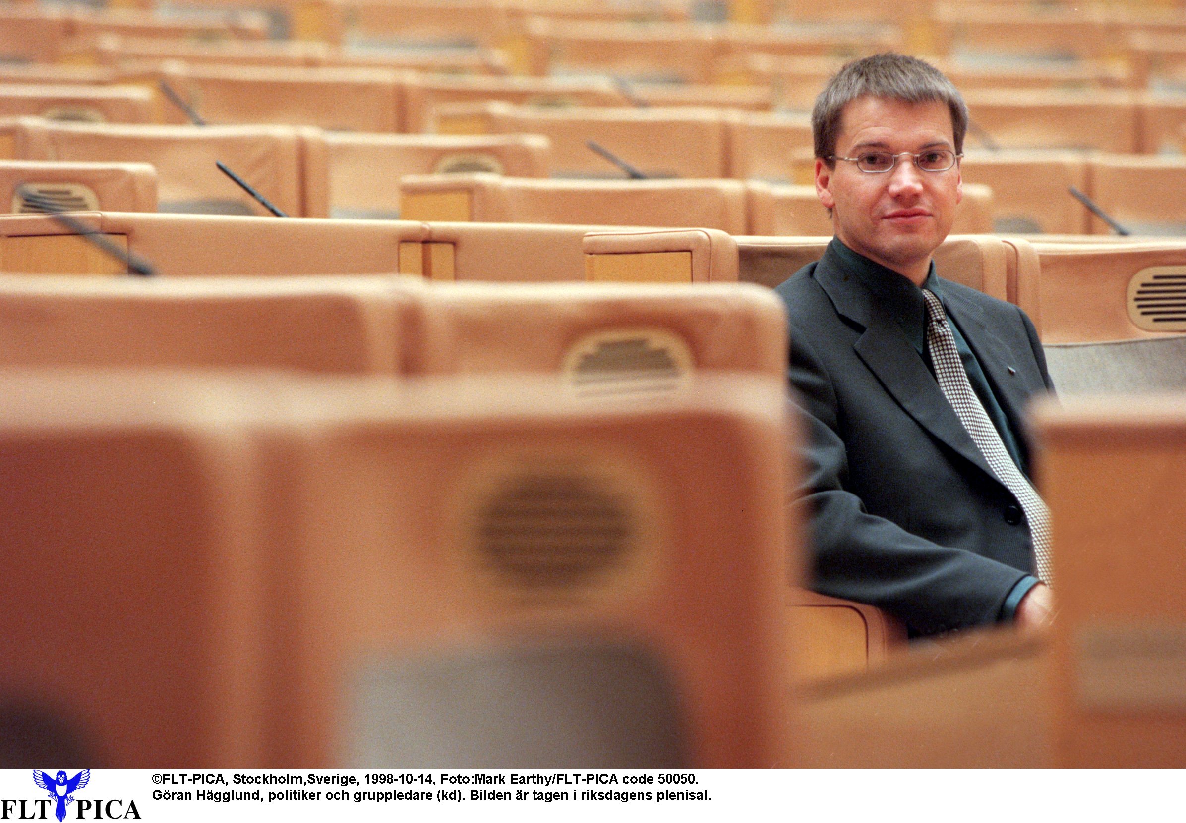 En ung gruppledare i riksdagen 1998.