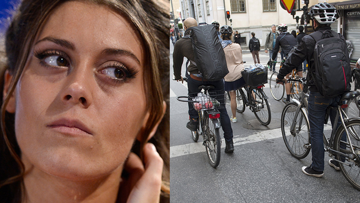 Bianca Ingrosso rasar mot cyklister