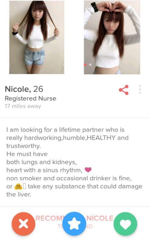 Nicoles Tinderprofil Nicoles Tinderprofil