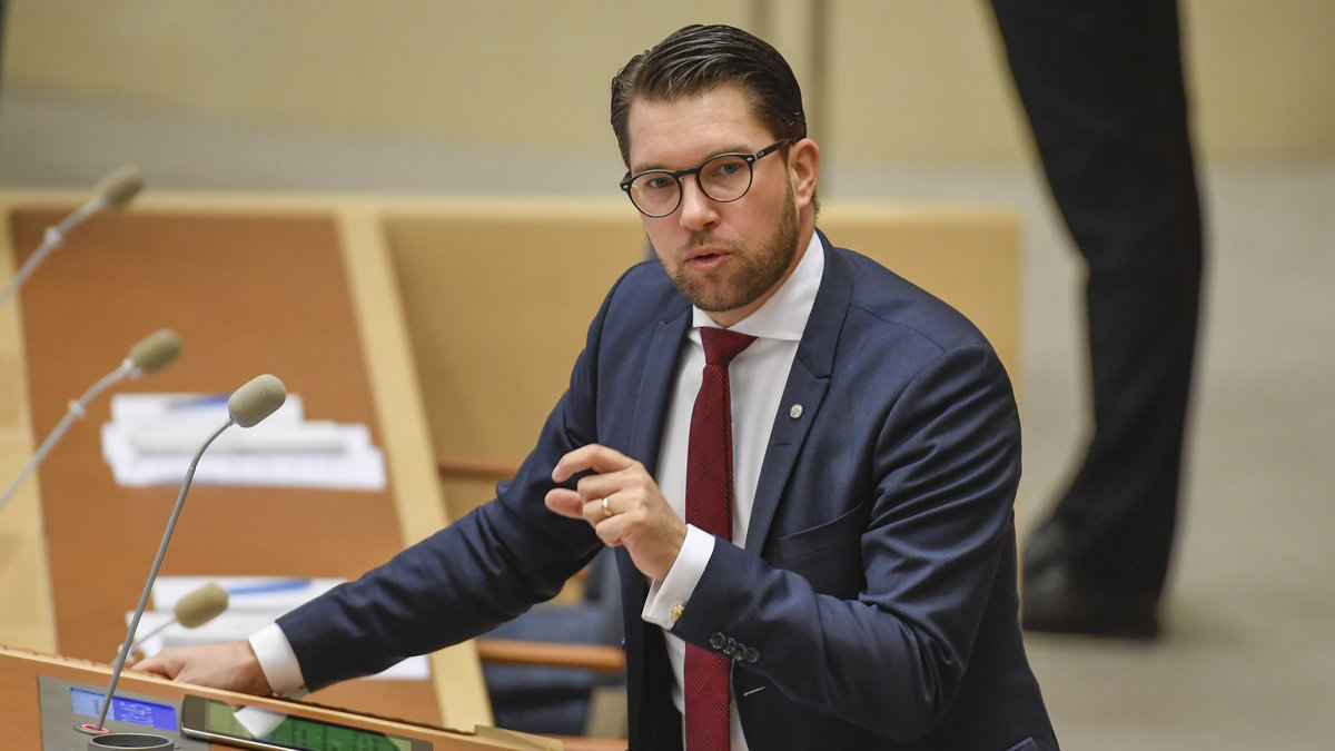 Jimmie Åkessons Sverigedemokraterna hamnar på 20 procent. 