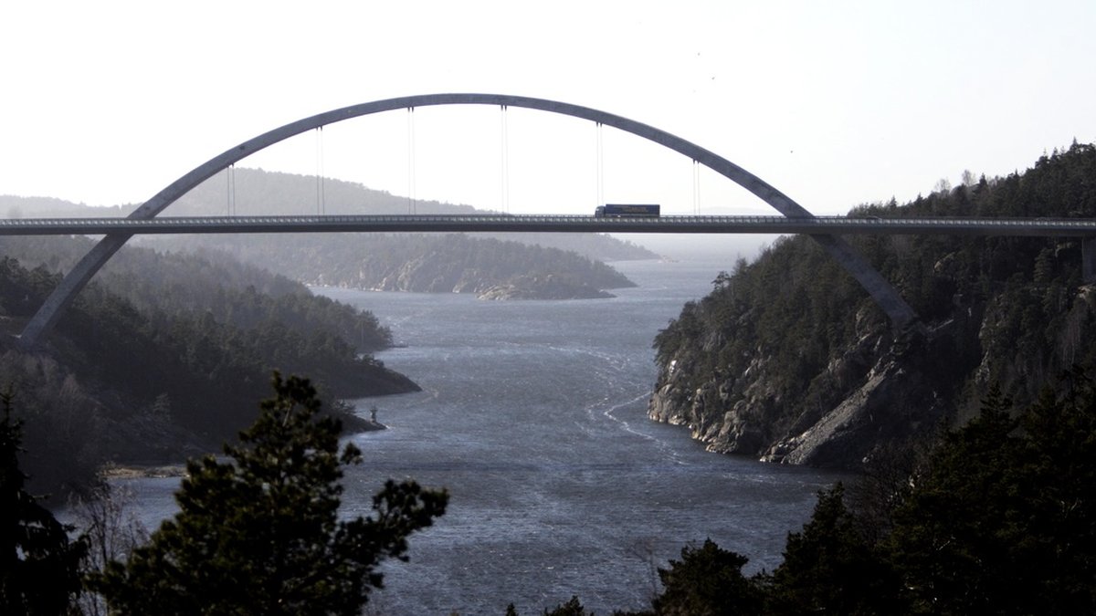 Svinesundsbron. mellan Sverige och Norge. Arkivbild.