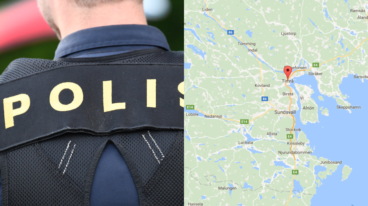 En man försvann natten till söndagen vid en badplats i Timrå. 