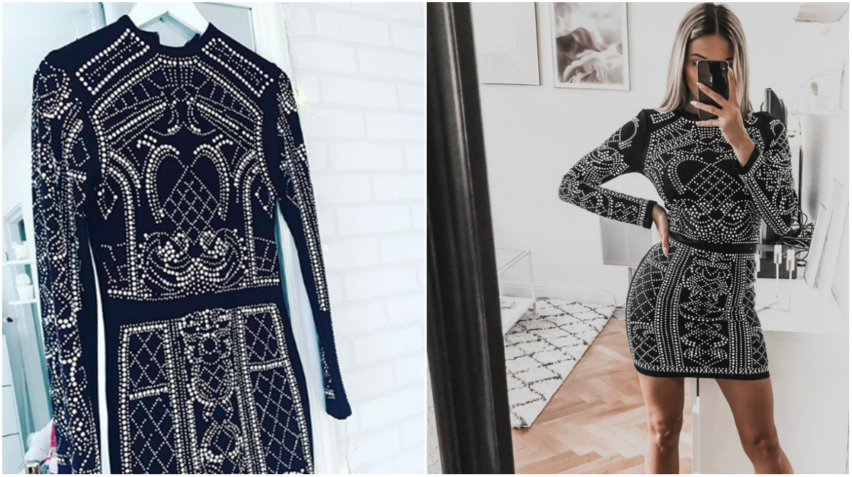 Klänning med vita nitar Klänning med vita nitar