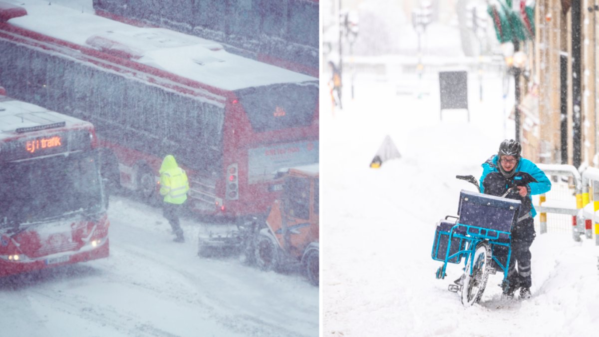 Nytt snöoväder beräknas komma till Sverige under måndagen