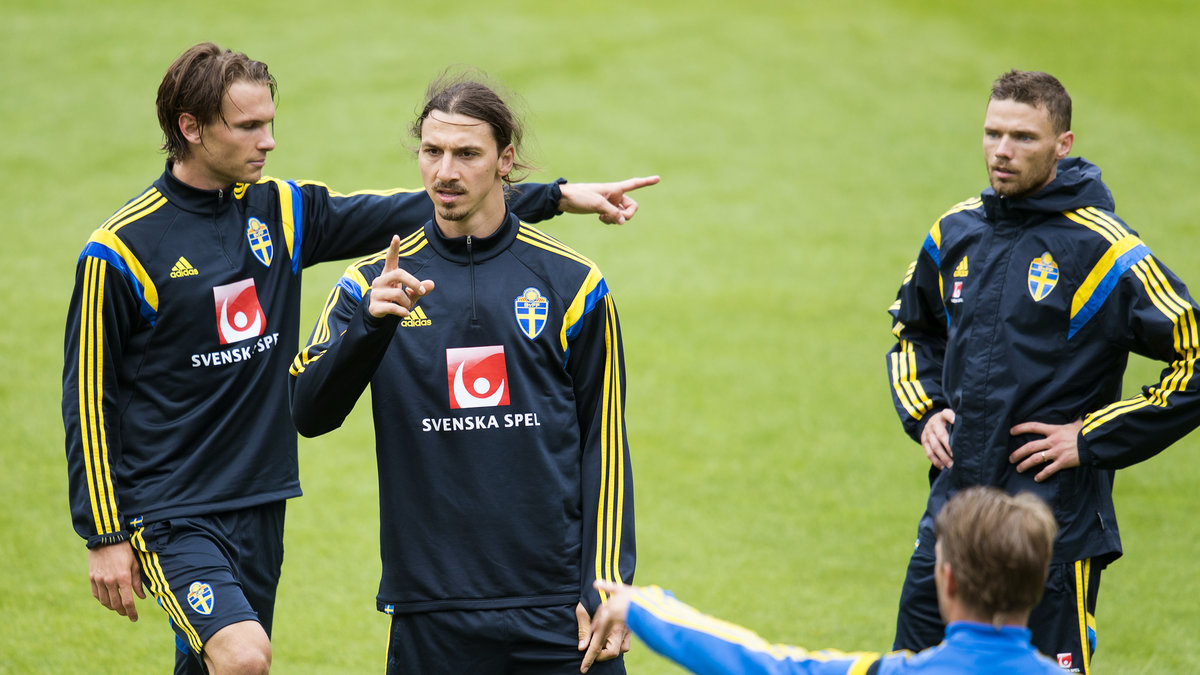 Albin Ekdal, Zlatan Ibrahimovic och Marcus Berg. 