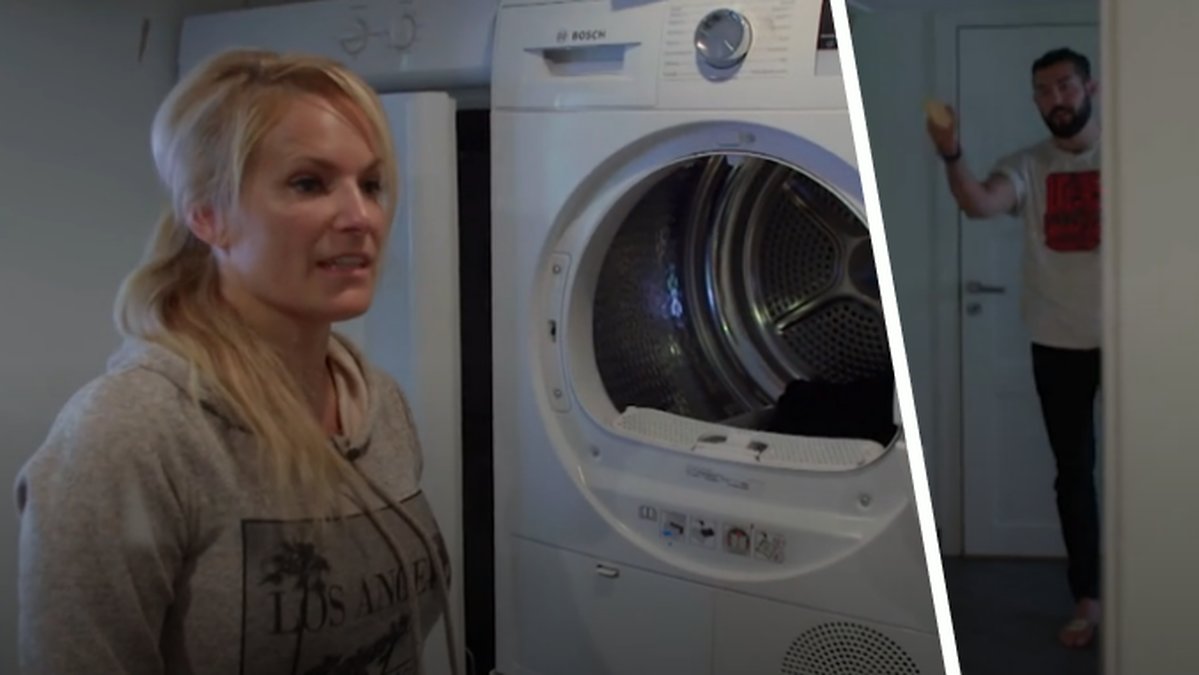 Laila Bagge och ​Korosh Kananian bråkar i tvättstugan