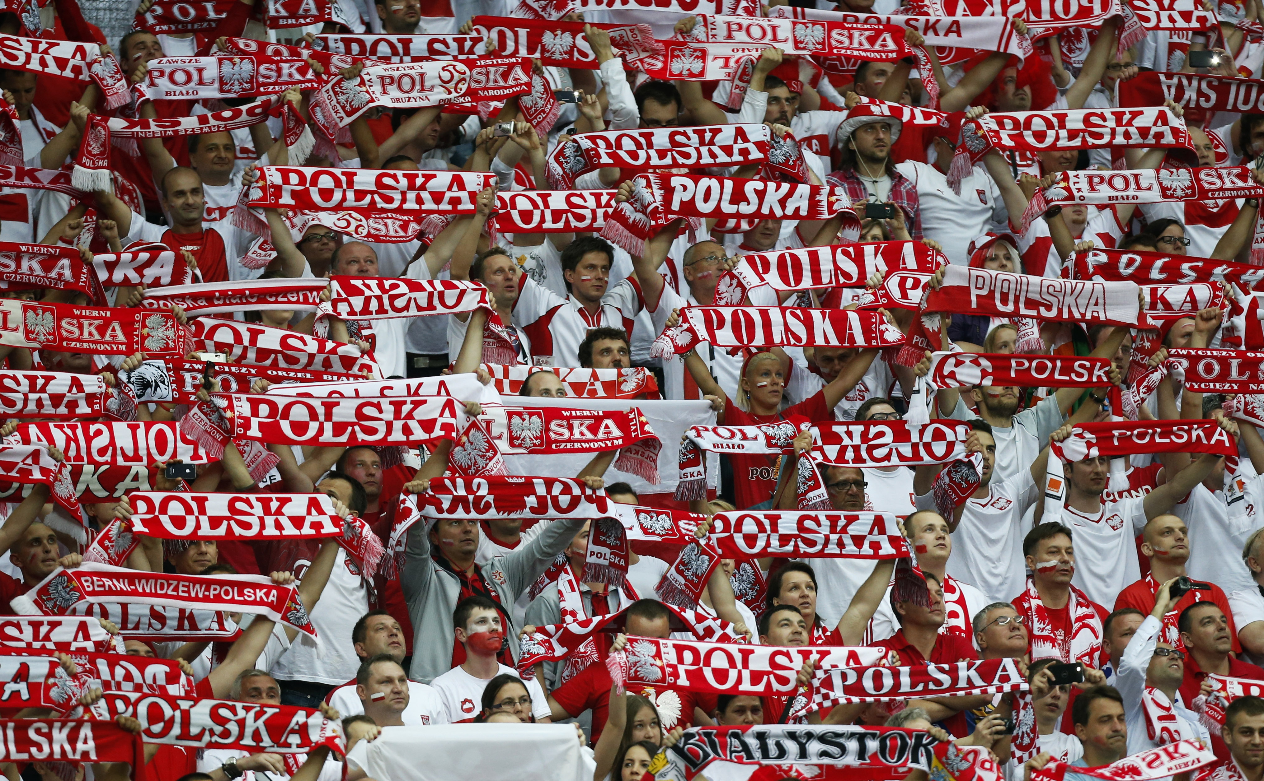 Det var tiotusentals polska fans på plats.