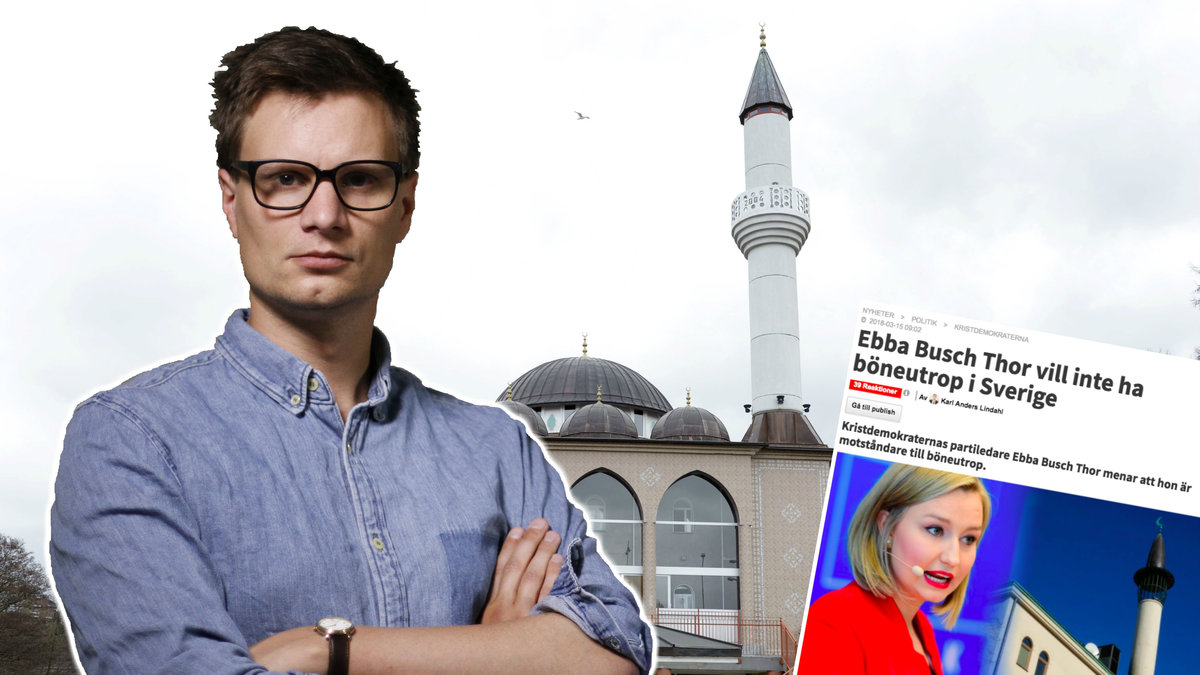 Karl Anders Lindahl, en moské, och Ebba Busch Thor. 