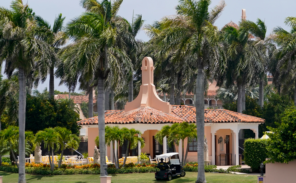 Donald Trumps egendom Mar-a-Lago i Palm Beach, Florida, som genomsökts av FBI.