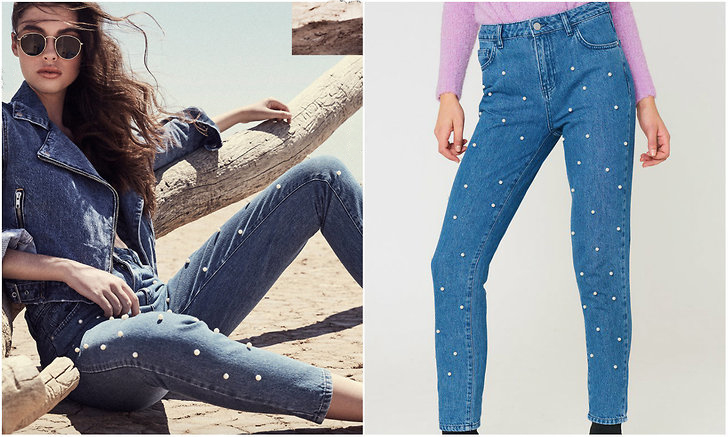 Jeans med pärlor Jeans med pärlor