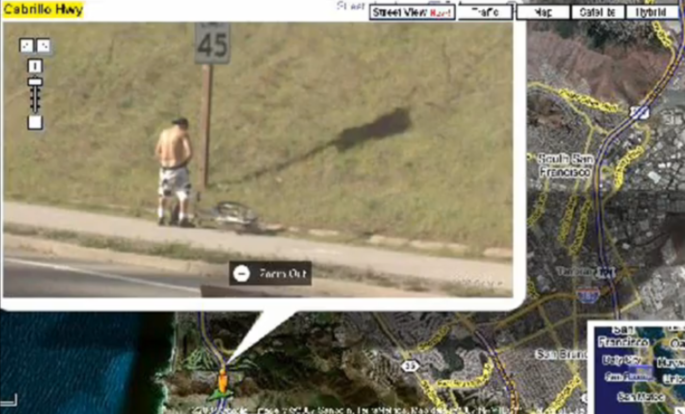 En annan man ertappad med byxorna nere på Google Maps.