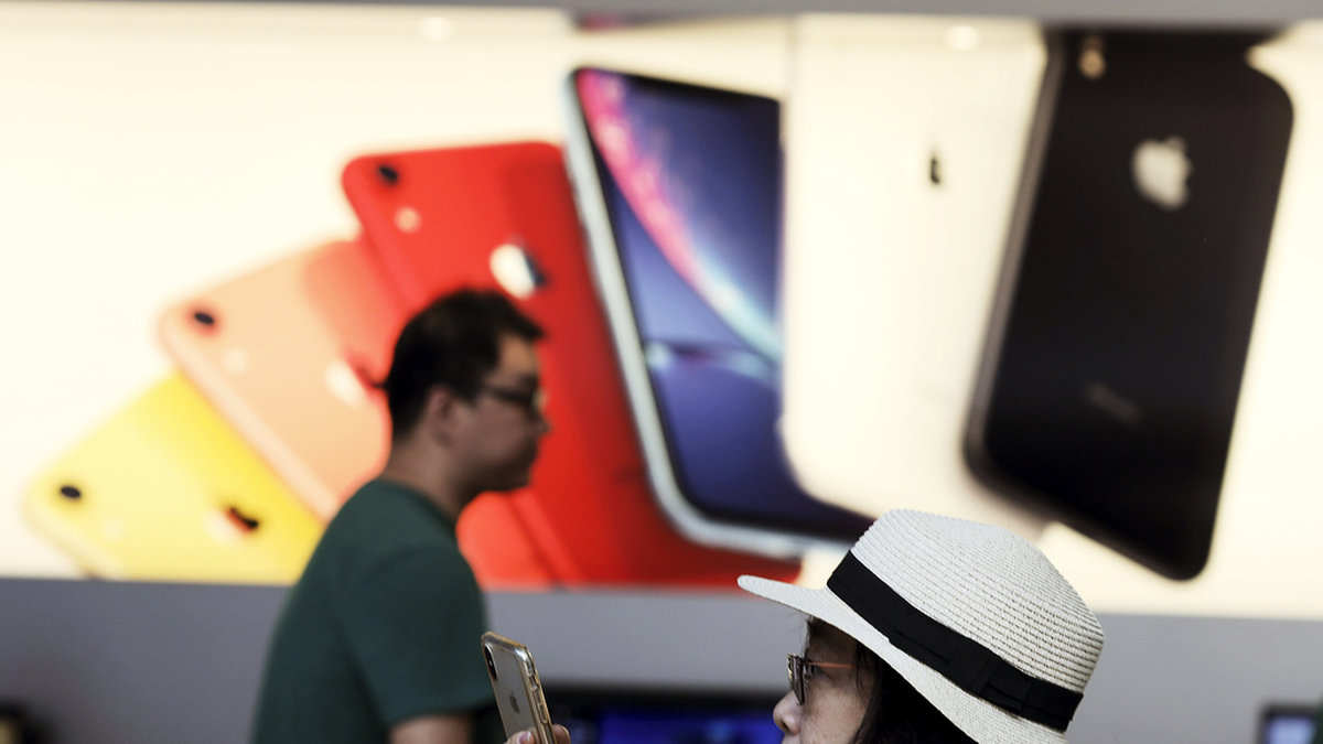 Apples Iphone har hård motvind på den krympande kinesiska mobilmarknaden. Arkivbild